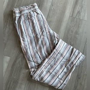 Striped full-length pants